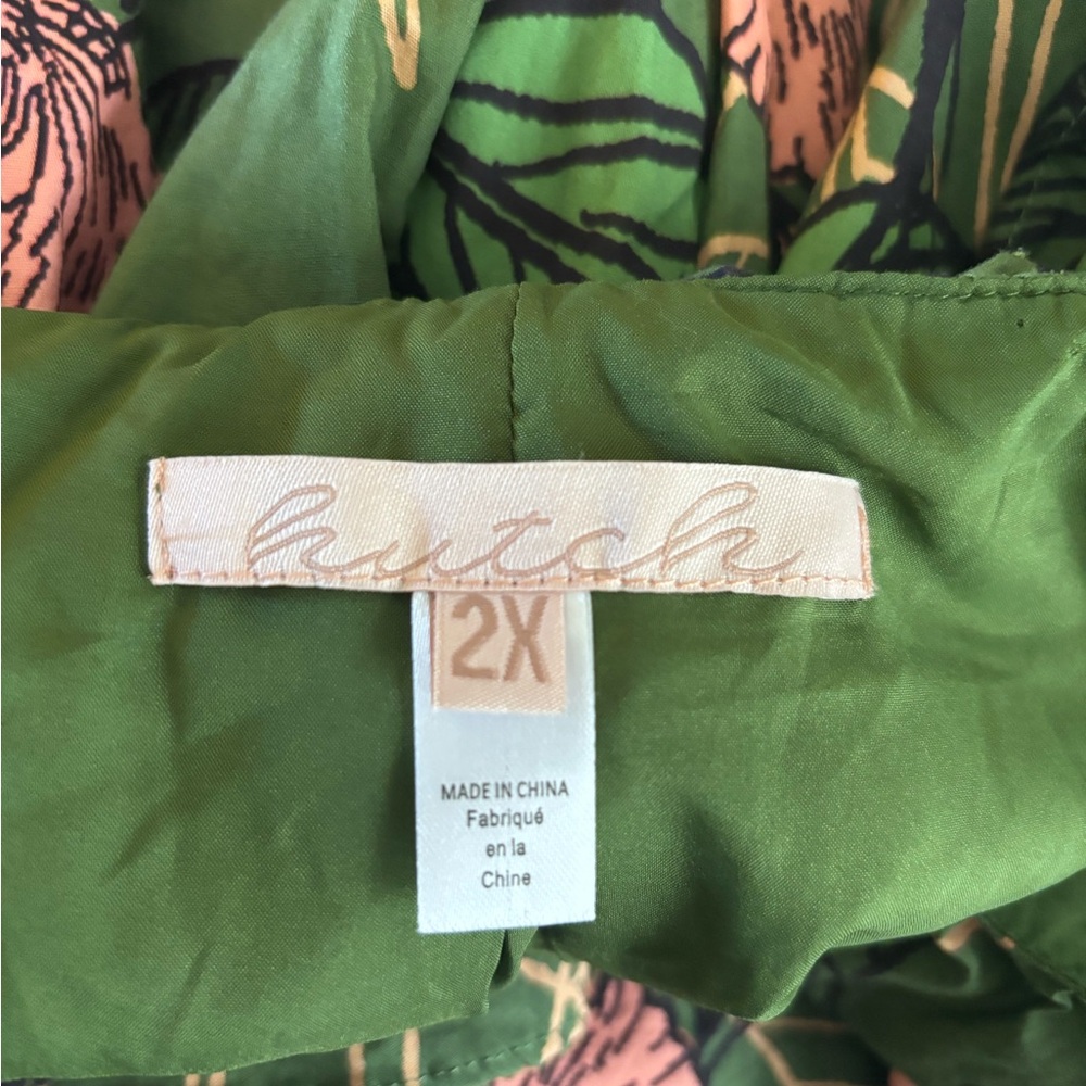 Anthropologie Green Floral Mini Dress - Picture 8 of 10